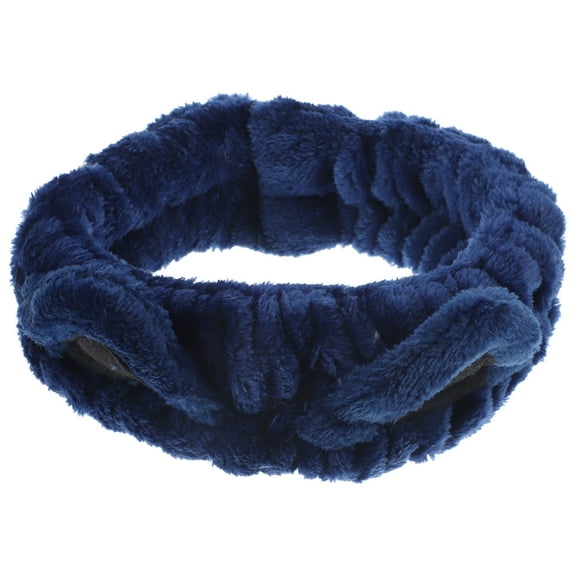 LOLIPPYY Girls Skincare Headband Dark Blue Fabric Hair Protection Women Daily Use 1Pcs