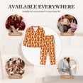 thumbnail image 7 of Saiise Hot Chili Print Women Soft Pajama Sets,Long Sleeve Sleepwear Button Up 2-Piece Pjs Lounge Sets-XX-Large, 7 of 7