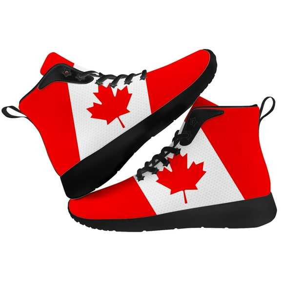 Aidianart Womens Canada Flag Awareness High Top Shoes High Top Sneakers Size 8.5