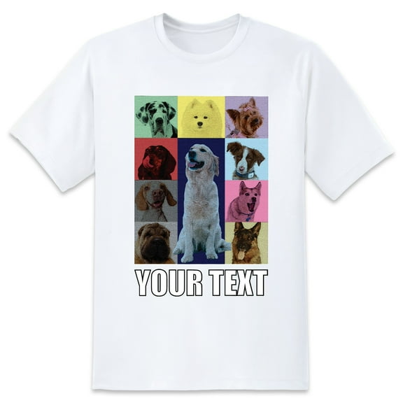 Basic Oversize Tees For WomenDog Loose Boyfriend Shirts Casual Blouse round neck