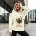thumbnail image 4 of FOR U DESIGNS Christmas Deer Oversized Hoodies Sweatshirts Hooded Pullover for Women Size XL Long Sleeve Activewear Tops for Women Loose Fit Hoodie Tunic Winter, 4 of 7