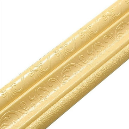 

Ochine Self Adhesive Flexible Foam Molding Trim 3D Sticky Decorative Wall Lines Wallpaper Border for Home Office Hotel DIY Decoration White