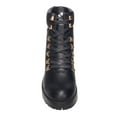 thumbnail image 4 of C&C California Women's Pixie Heeled Lug Sole Combat Boots in Black Size 7, 4 of 6