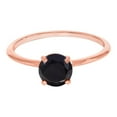 thumbnail image 2 of KEEVA JEWELS 1.00 and 1.50 Carat Black Round Diamond Solitaire Engagement Ring for Women Made in Rose Gold Plated Silver Size 5.5, 2 of 5