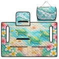 thumbnail image 5 of Whosucclay Turtle Beach Floral Golf Cart Seat Covers Towel Blanket, 4 Pockets Club Car Seat Cover Protector for 2-Person Golf Carts EZGO Yamaha, 5 of 9