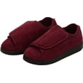 thumbnail image 1 of Silverts Women Extra Extra Wide Easy Closure Slippers, 12, Wine, 1 of 2