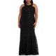 thumbnail image 2 of Morgan & Co. Vestido de fiesta con purpurina para mujer, negro, 16W, 2 of 2
