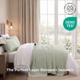 thumbnail image 3 of THD Loren - 3 Piece Full Queen Size Quilt Set, Lightweight Queen Bedspread Coverlet Set (Full/Queen, Sage Green), 3 of 7