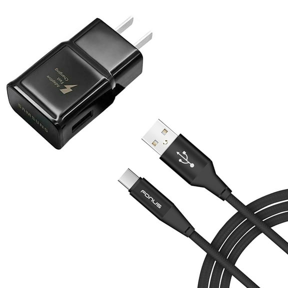 Type-C Fast Home Charger for Galaxy S21 FE 5G - 6ft USB Cable Quick Power Adapter Travel Wall Compatible With Samsung Galaxy S21 FE 5G