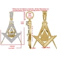 thumbnail image 4 of Real Diamond 0.85 Cwt. Masonic Freemasonry Eye of Providence Charm Pendant Chain, 4 of 4
