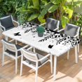 thumbnail image 2 of Black Spring Botanical Table Cloths for 3 Foot Rectangle Tables, Weeping Eucalyptus Butterfly Patio Waterproof Elastic Fitted Tablecloths, Washable Rectangular Table Cover for Camping, 2 of 8