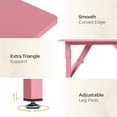 thumbnail image 5 of Ktaxon Foldable Nail Table w/Dust Collector, Lockable Wheels, 2 Drawers, Pink, 5 of 10