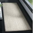 thumbnail image 4 of SAFAVIEH Natural Fiber Kentigern Border Seagrass Runner Rug, Marble/Khaki, 2'6" x 6', 4 of 7