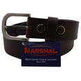 thumbnail image 6 of Durable Genuine Leather Mens Belt with Silver Buckle Black Brown by Marshal, 6 of 7