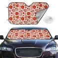 thumbnail image 2 of Haiem Hand Drawn Tomatoes Car Windshield Sun Shade - Blocks UV Rays Sun Visor Protector, Sunshade to Keep Your Vehicle Cool, Universal Fit SUV Van Sedan-Small, 2 of 7