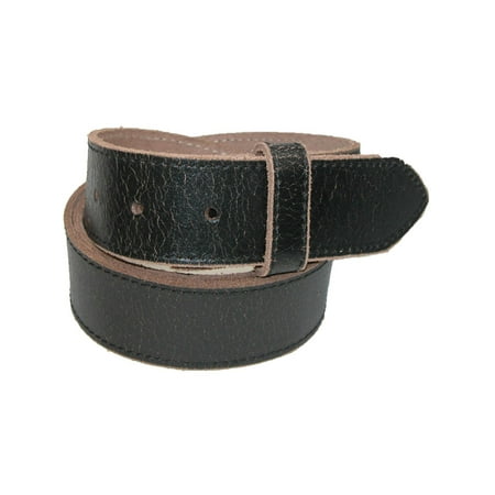 - Size 36 Mens Vintage Leather Distressed No Buckle Bridle Belt, Black
