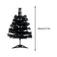 thumbnail image 5 of Vikakiooze Halloween Black Artificial Christmas Tree, Snow Flocked Christmas Tree Hinged Artificial Pines Tree, Branch Tips Easy to Instal, Mini Christmas Tree Christmas Decorations, 5 of 9
