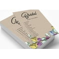 thumbnail image 3 of Inkdotpot Cartes de Jeu de Douche Nuptiale Rustiques Kraft Floral Fournitures de Mariage Lot de 50, 3 of 7