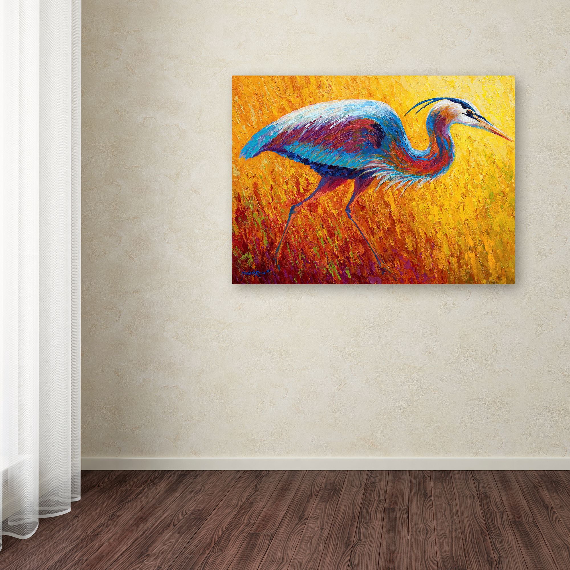 Trademark Fine Art 'Blue Heron 2' Canvas Art by Marion Rose
