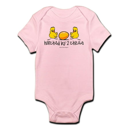 

CafePress - Hatched By 2 Chicks. Infant Body Suit - Baby Light Bodysuit