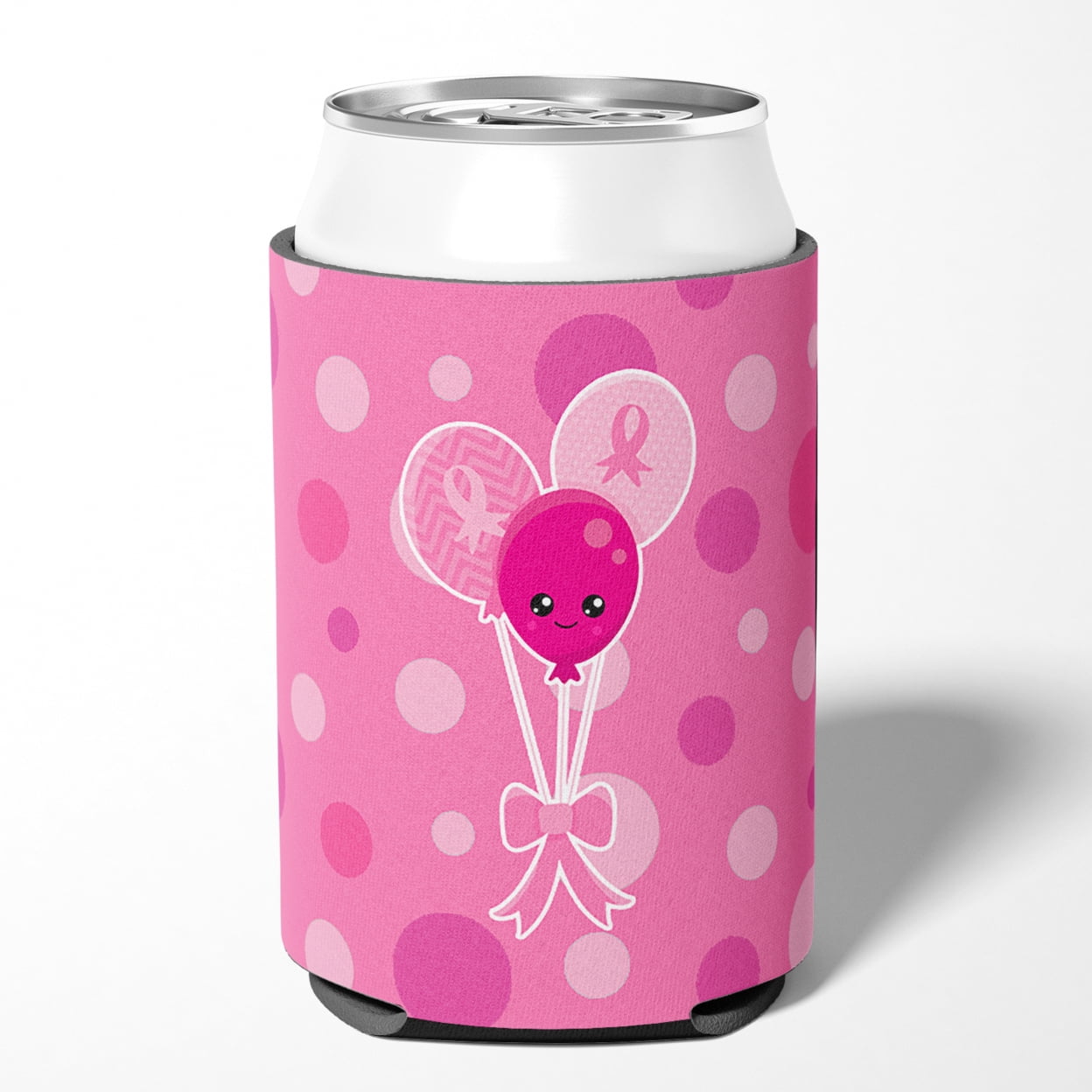 Breast Cancer Awareness Ribbon Balloons Can or Bottle Hugger
