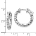 thumbnail image 2 of Real 14kt White Gold Round Hoop With Safety Clasp Earring Mountings; for Adults and Teens; for Women and Men, 2 of 2