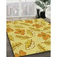 thumbnail image 2 of Ahgly Company Indoor Square Patterned Bold Yellow Area Rugs, 4' Square, 2 of 6