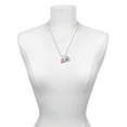thumbnail image 3 of Delight Jewelry Silvertone Large Pink Ballet Slippers Silvertone Script Initial Disc - T - Charm Necklace, 20"+3", 3 of 4