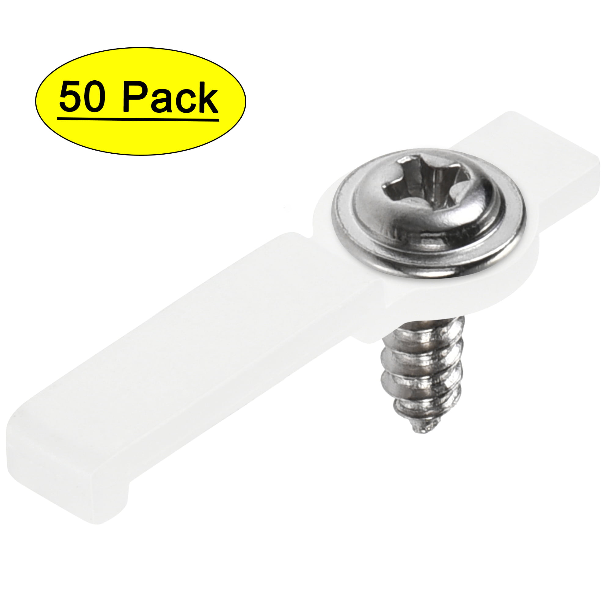 50x Mounting Bracket Fixing Clip+Screws for Non-waterproof 10mm LED Light Strip 