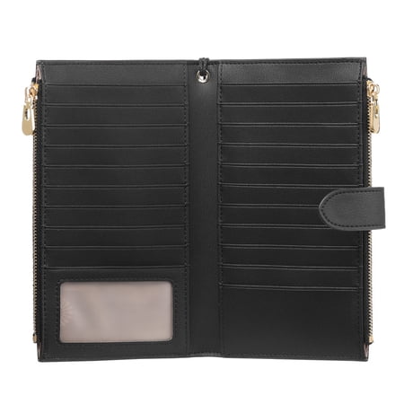 Falan Mule Women's Slim Leather Wallet, Black