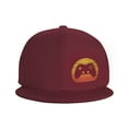 thumbnail image 3 of DouZhe Flat Brim Cap Snapback Hat, Gaming Game Controller Prints Adjustable Red Adult Baseball Cap, 3 of 6