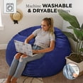 thumbnail image 5 of CordaRoy's Chenille Convertible Bean Bag Chair, Full Classic, Navy, 5 of 13