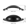 thumbnail image 2 of Drawer Pulls, 1Pcs 2-1/2" - Zinc Alloy Cup Pulls with Screws, Cabinet Hardware Handles Dresser Shell Pull for Wardrobe Bathroom Kitchen (Black), 2 of 7