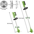 thumbnail image 3 of DODOING 24v Electric Grass Trimmer Weed Eater Lawn Mower w/2 Battery 1 Charger Cordless String Trimmer String Trimmer Weed Eater Lawn Edger Cordless String Cutter, 3 of 8