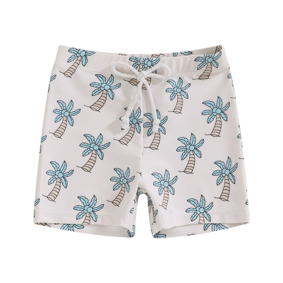 Wxirdiow Toddler Board Shorts Little Boys Swim Trunks with Boxer Mesh Liner Swim Shorts Kids Bathing Suit Swimwear Beige Size,6-12 Months