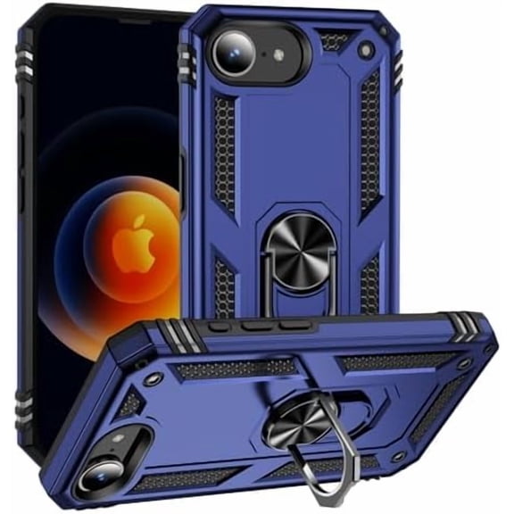 REQO Phone Cover Bundles Compatible with iPhone 16E Case, Military Grade Drop Protection Cover 360 Shockproof Heavy Duty Hard Bumper Rugged Mobile Phone Cases with Kickstand Compatible with iPhone 16E