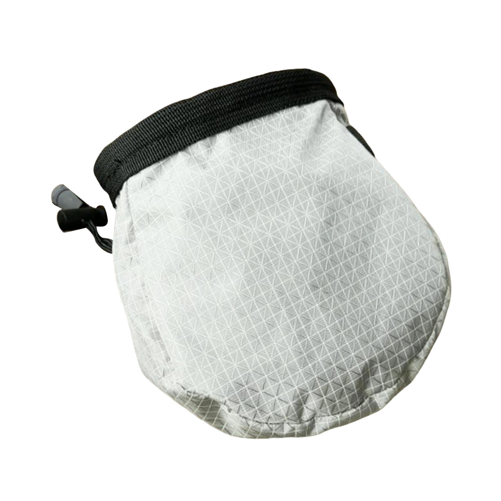 QccHieUs Chalk Bag for Climbing Chalk Carrier Bag for Men Women Adjustable Waist Belt for Silver