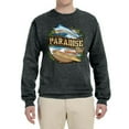 thumbnail image 2 of Wild Bobby, Paradise Surf Shack Marlin Pop Culture Unisex Crewneck Graphic Sweatshirt, Heather Black, Medium, 2 of 3