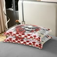 thumbnail image 4 of 100% Cotton Sunflowers Skull Duvet Cover Queen Size Romantic Red Rose Vintage Flowers Bedding Set Teens Adults Wild Butterfly Gothic Style Comforter Cover,2 Pillowcases,No Comforter, 4 of 6