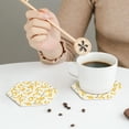 thumbnail image 3 of Leather Coasters with Heat-resistant for Drinks, Banana -标题2 Hexagon, 3 of 5