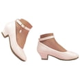 thumbnail image 3 of Gubotare Girls Dress Shoes with Heel Girls Sandals Closed Toe Heels Wedding Party Girls Dress Shoes Toddler Little Big Kid (White,Little Kids 12.5), 3 of 9