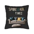 thumbnail image 4 of Modern Decorative Throw Pillow Covers 18x18in Set of 2 - Stylish " HUM & TIMES " Design for Couch Bed Car - Cozy Dark Background with Colorful Accents, 4 of 8