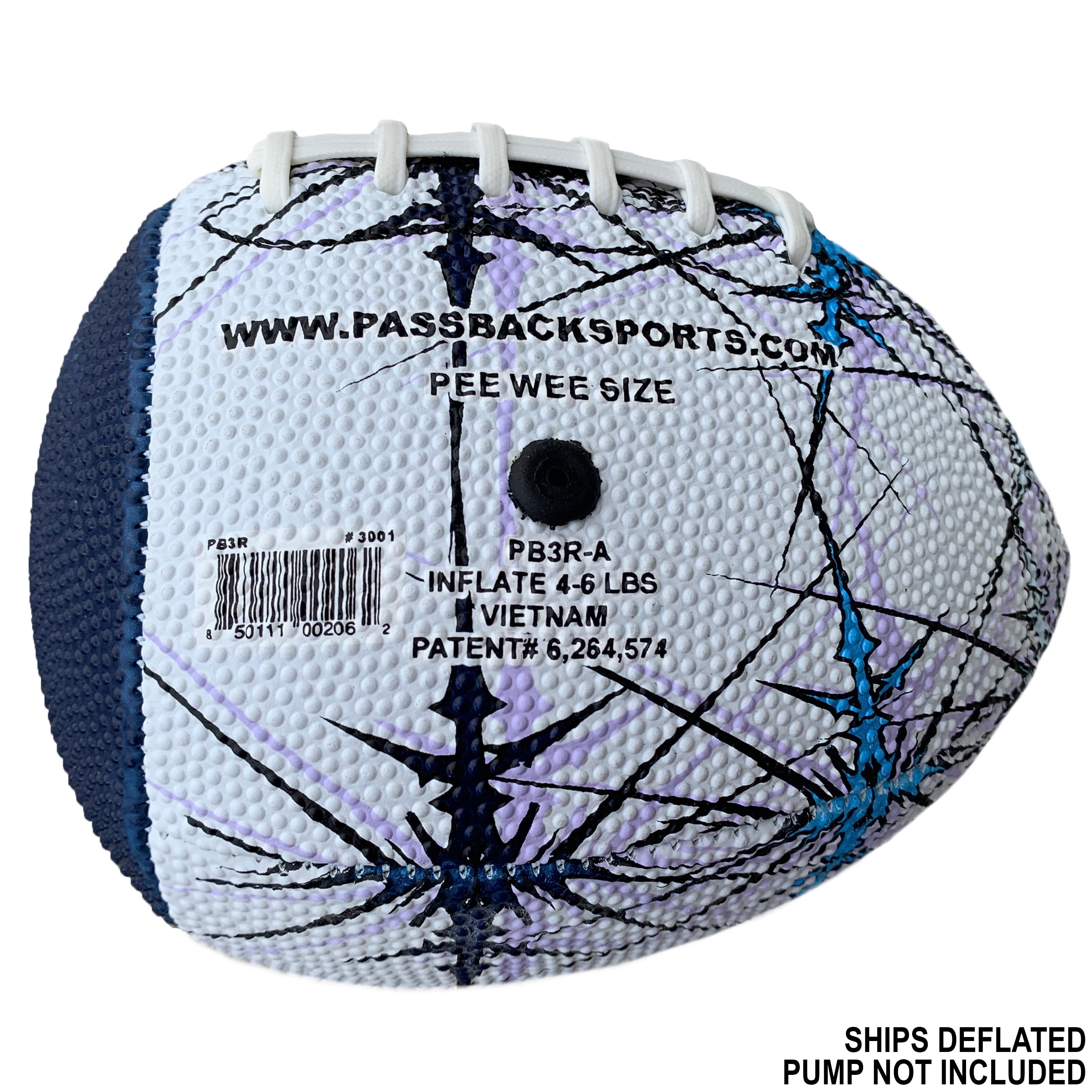 Passback Peewee Rubber Football, Ages 4-8, Elementary Training, Original, Warranty, Ships Deflated
