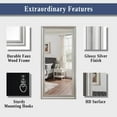 thumbnail image 5 of Tall Mirror,Full length Mirror, Beaded Wall Mirror, 66"LX32"W Full Body Mirror, Floor Mirror with Faux Wood Frame, Large Mirror, Leaning Mirror, Standing Mirror for Living Room by Naomi Home - Silver, 5 of 9