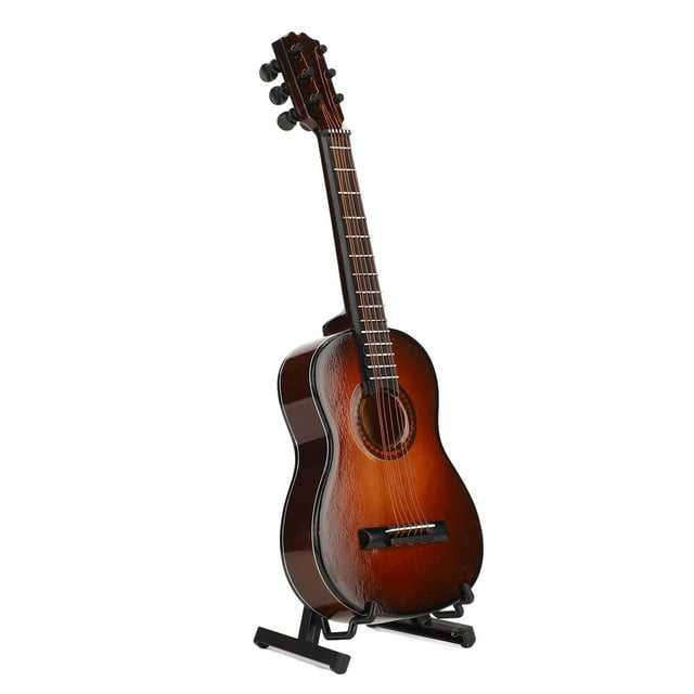Miniature Electric Guitar,Miniature Guitar Model Exquisite Miniature Guitar Model Guitar Model Craft Striking Appearance
