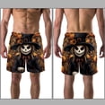 thumbnail image 3 of luoweisi Men's Beach Shorts Quick Dry Swim Trunks with Mesh Lining Halloween Scarecrow 2XL, 3 of 5