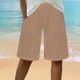 thumbnail image 5 of Pantalones Cortos Casuales de Color Sólido Capri, Mezcla Cómoda de Poliéster para el Hogar Y el Uso Diario, 5 of 9