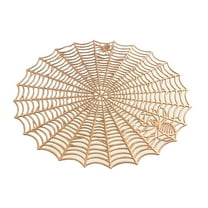 ZToonmas Halloween Spider Web Placemats, Non-Slip Silicone Table Mats, Halloween Decoration Indoor for Table Kitchens