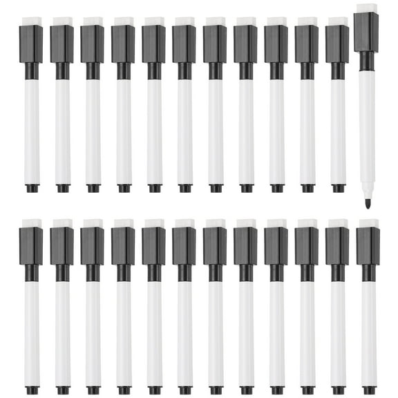 Whiteboard Pen, 0.5-1mm Fine Tip Dry Erase Black White Board Markers, 24 Pcs