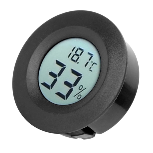 Mini termometro higrometro circular LCD para uso interior 6 colores